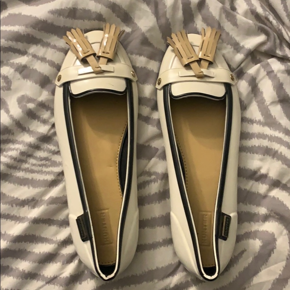 White Leather Hunter Loafers